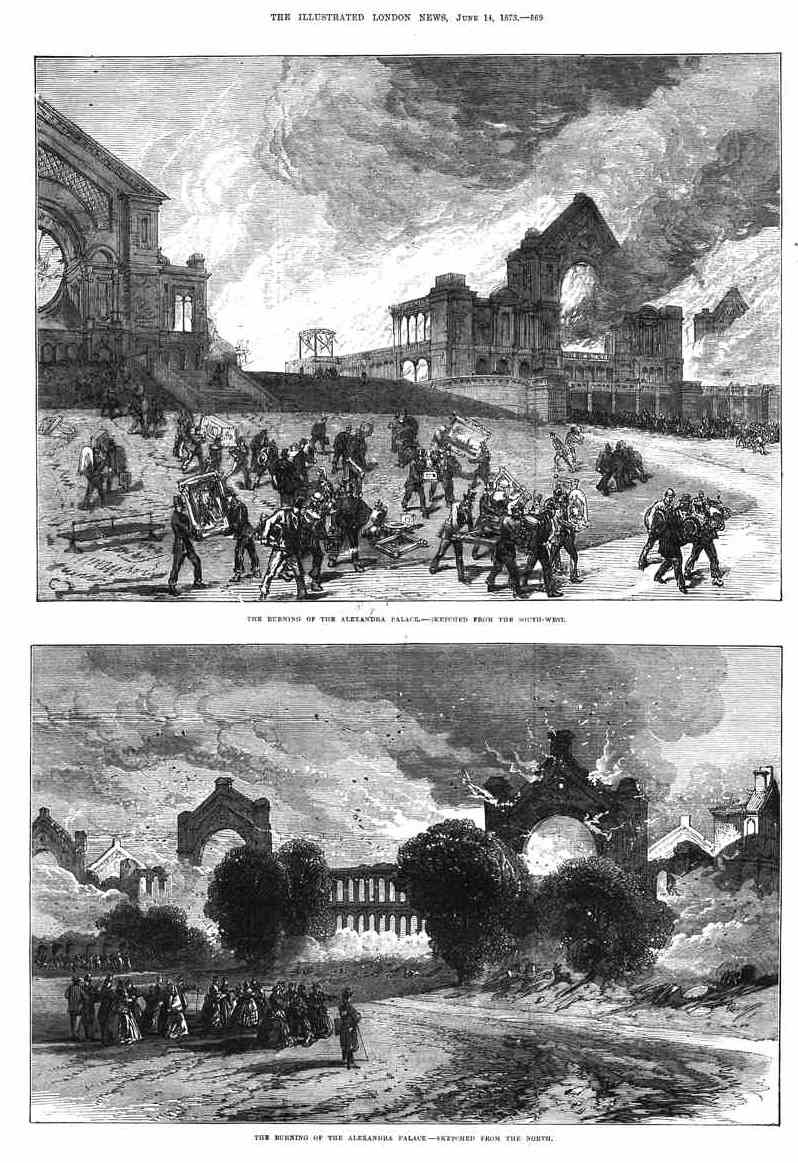 1873 burning of Alexandra Palace